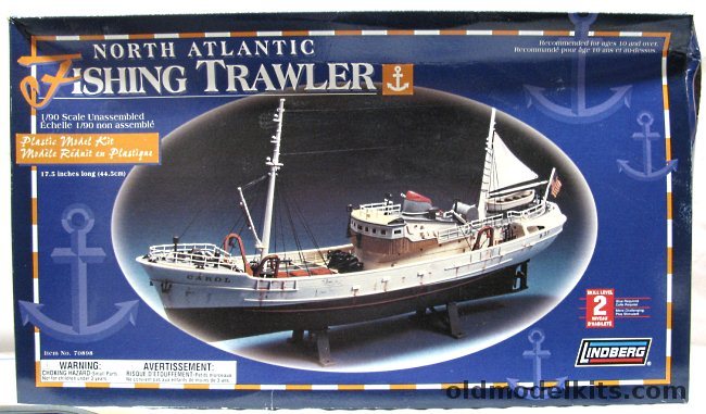 Lindberg 1/96 North Atlantic Fishing Trawler - (Ex-Pyro and Life-Like), 70898 plastic model kit